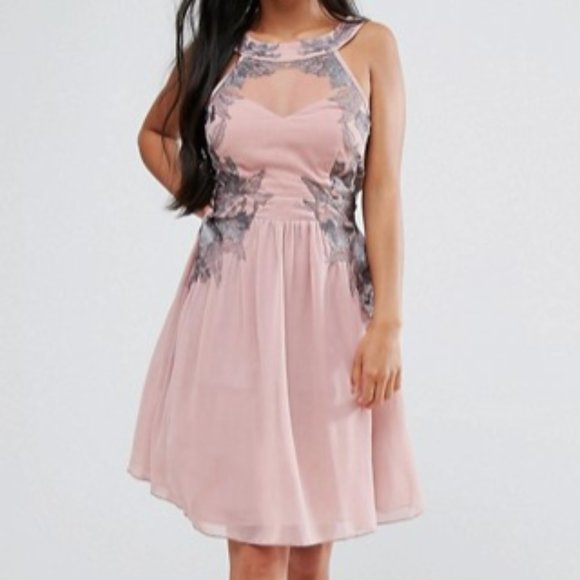 Little Mistress Chiffon Skater Dress - Picture 1 of 4